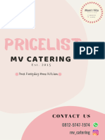 Pricelist MV Catering