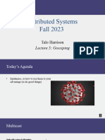 Distributed Systems Fall 2023: Lecture 5: Gossiping