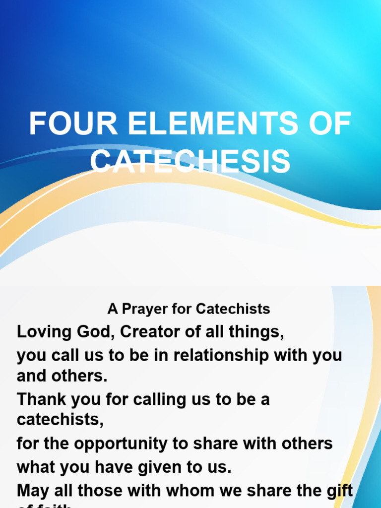 Name The Main Parts Of The Catechism