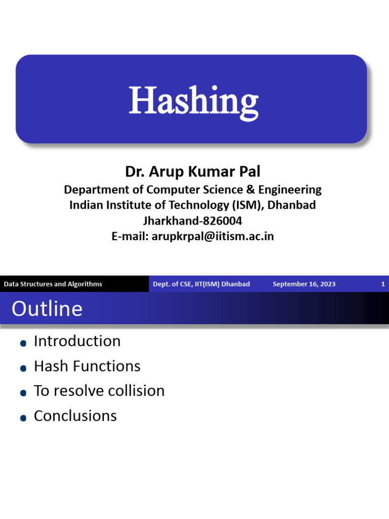 Understanding Hashing in Computer Science | PDF | Computer Data | Computing