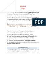 Short Q (UT) : Ultrasonic Testing of Material The Search Unit Is in Direct Contact