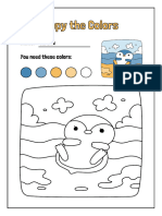 White Colorful Fun Arts Coloring Animals Activity Worksheet