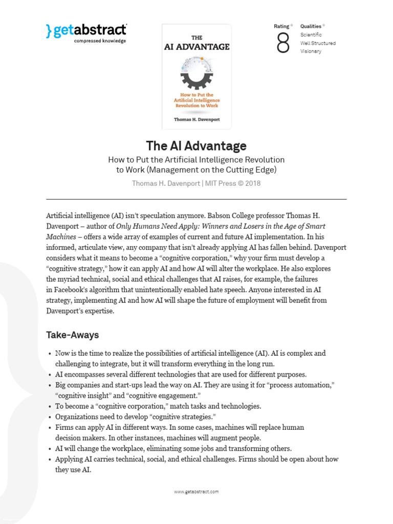 Harnessing the AI Advantage | PDF | Artificial Intelligence ...