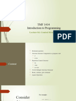 Lecture - 04 - Control Structure