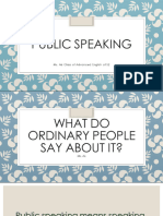 1. Public Speaking