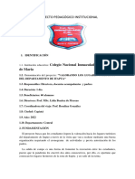 Proyecto Pedagógico Institucional.