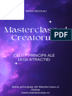 Masterclass-Ul Creatorului Maria Nicolau