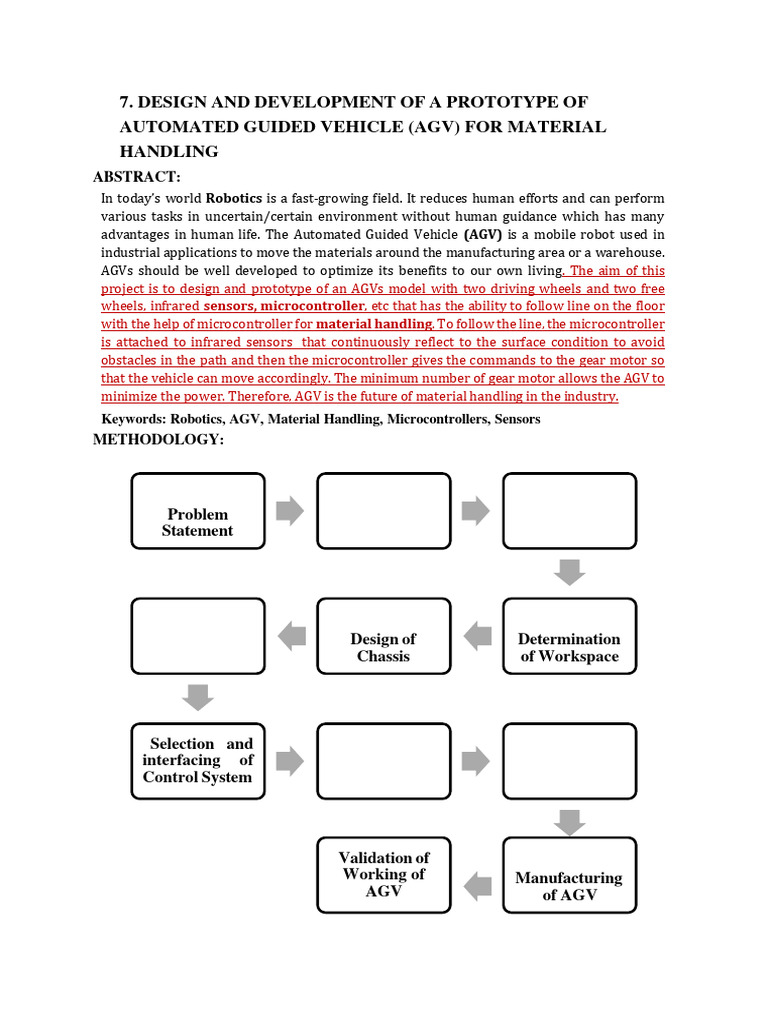 AGV Prototype for Material Handling | PDF | Systems Engineering ...