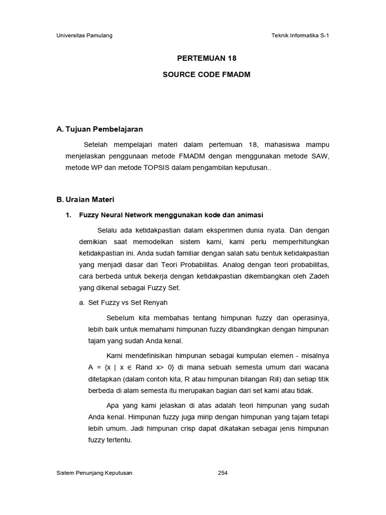 Metode FMADM dalam Pengambilan Keputusan | PDF