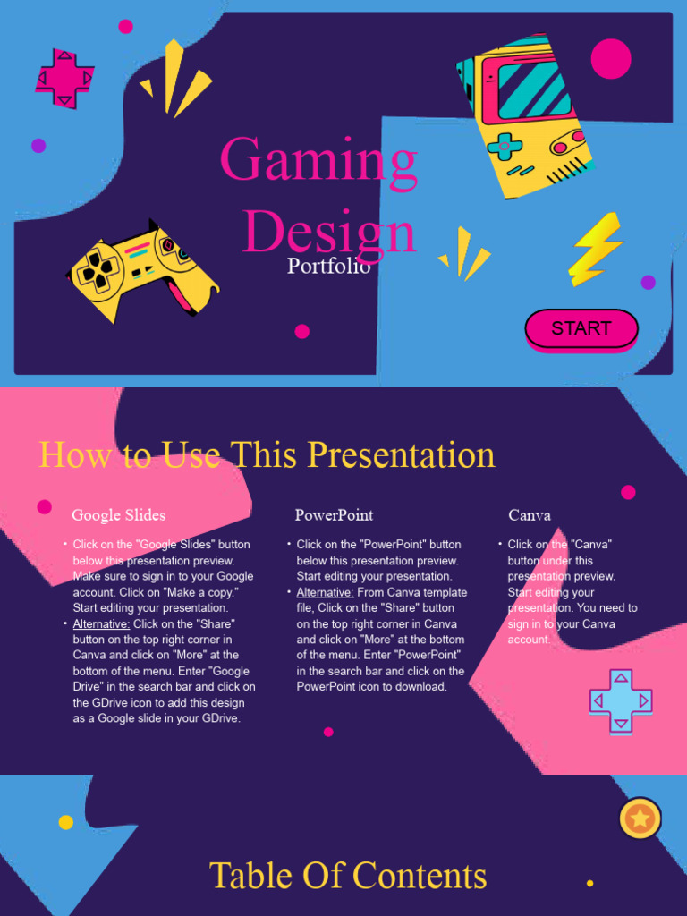Gaming Portfolio Design Guide | PDF | Microsoft Power Point | World ...