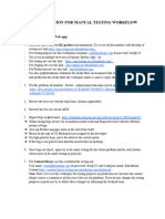 Documentation For Manual Testing Workflow