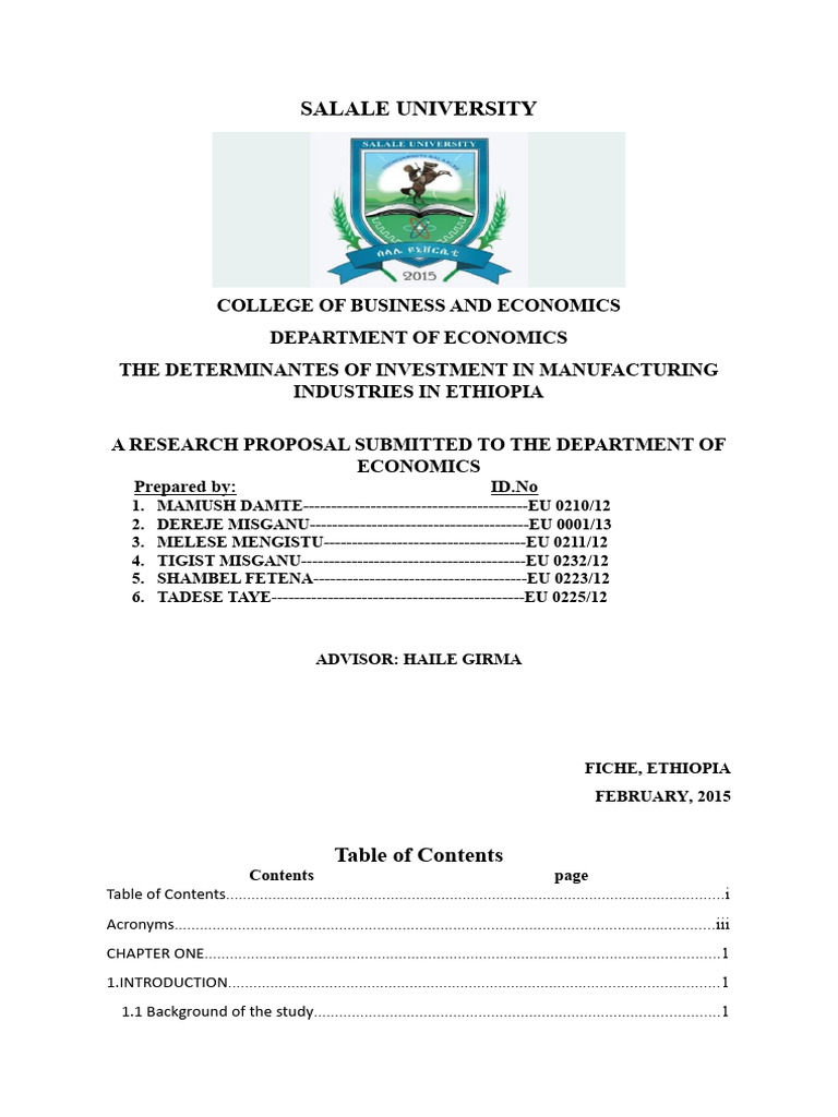 Research Proposal Final Submittd | PDF | Economic Growth | Economics