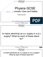 Flashcards - 2.3 Domestic Uses and Safety - AQA Physics GCSE