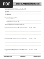 Calculations Mixture 1