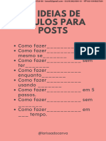 B Nus Ideias de Titulos para Posts