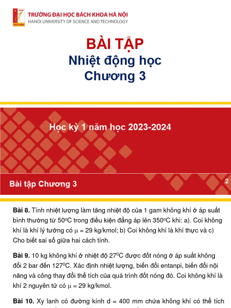 Đề BT Chương 3 | PDF