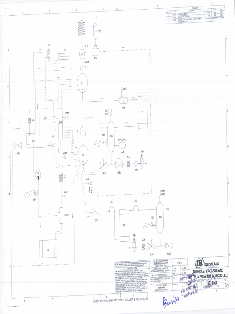 Air Compressor P & ID | PDF | Valve | Tools