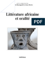 Littérature Africaine Et Oralité