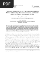 The Impact of Infertility On The Psychological Well-Being, Marital Relationships, Sexual Relationships, and Quality of Life of Couples: A Systematic Review