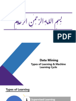 Lecture .......... Types of Learning in Machine Learning and Machine Learning Cycle