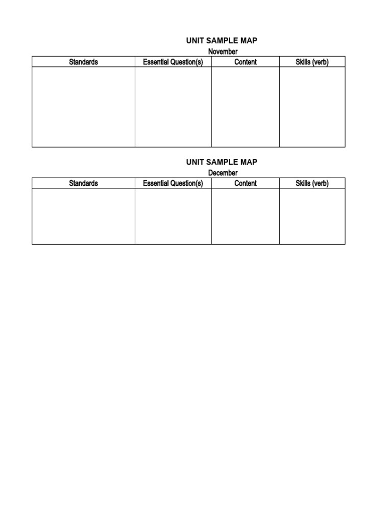 Template For Unit Sample Map | PDF