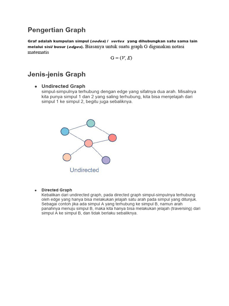 Pengertian dan Jenis-Jenis Graph | PDF | Metode & Bahan Ajar | Sains ...