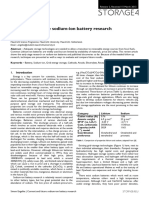 Current and Future Sodium Ion Battery Re