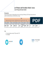 Pharo Primary and Secondary School-Assosa: Grade 8 Telegram Bot Quiz Schedule
