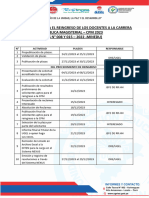 Cronograma para El Reingreso de Los Docentes A La CPM 2023 1 1