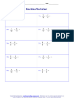 Fractions Worksheet