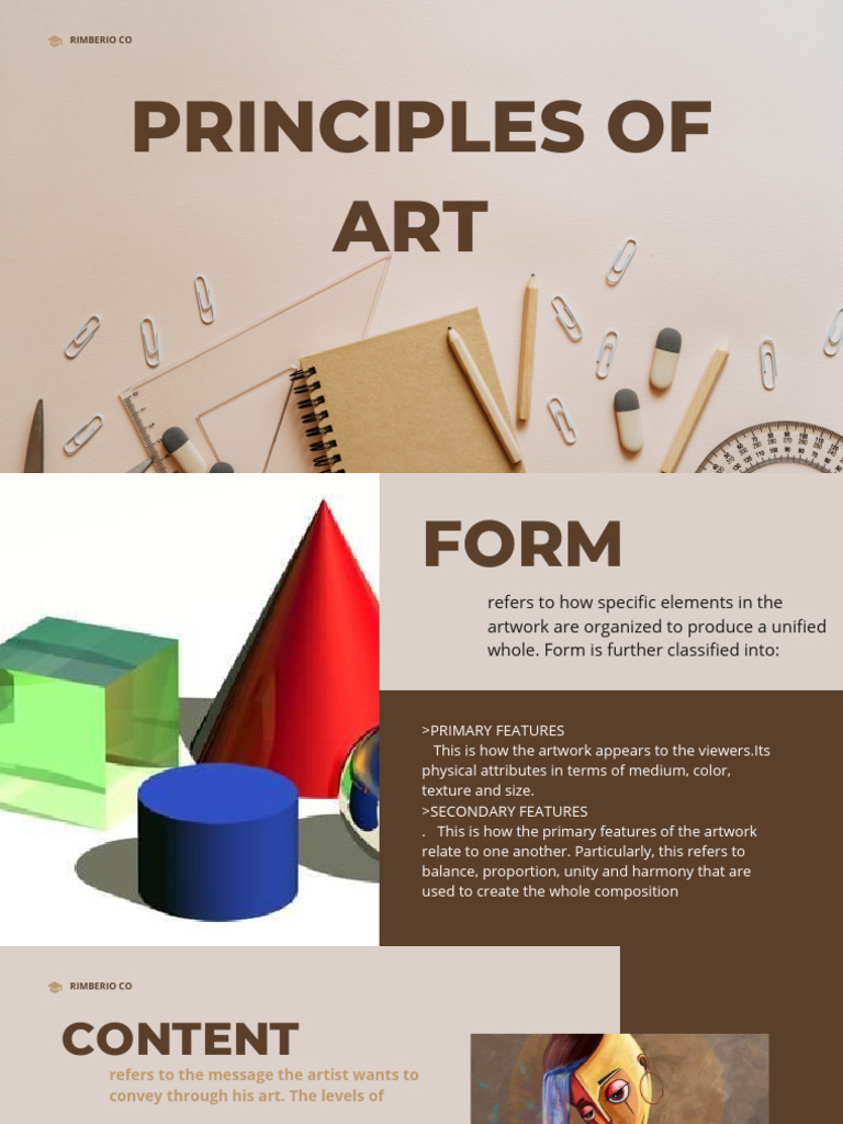Principle of Art and Design PDF Composition (Visual Arts) The Arts