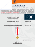 CRUZ DE MALTA ORUS Comuicado de Reconhecimento