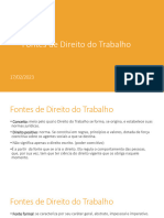 Direito Do Trabalho - Fontes DT