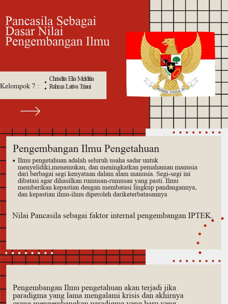 Pancasila Sebagai Nilai Pengembangan Ilmu Kelompok 7 | PDF | Sains ...