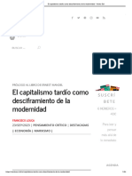 El Capitalismo Tardío Como Desciframiento de La Modernidad - Viento Sur