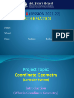 Class X Mathematics Project 1 Coordinate Geometry