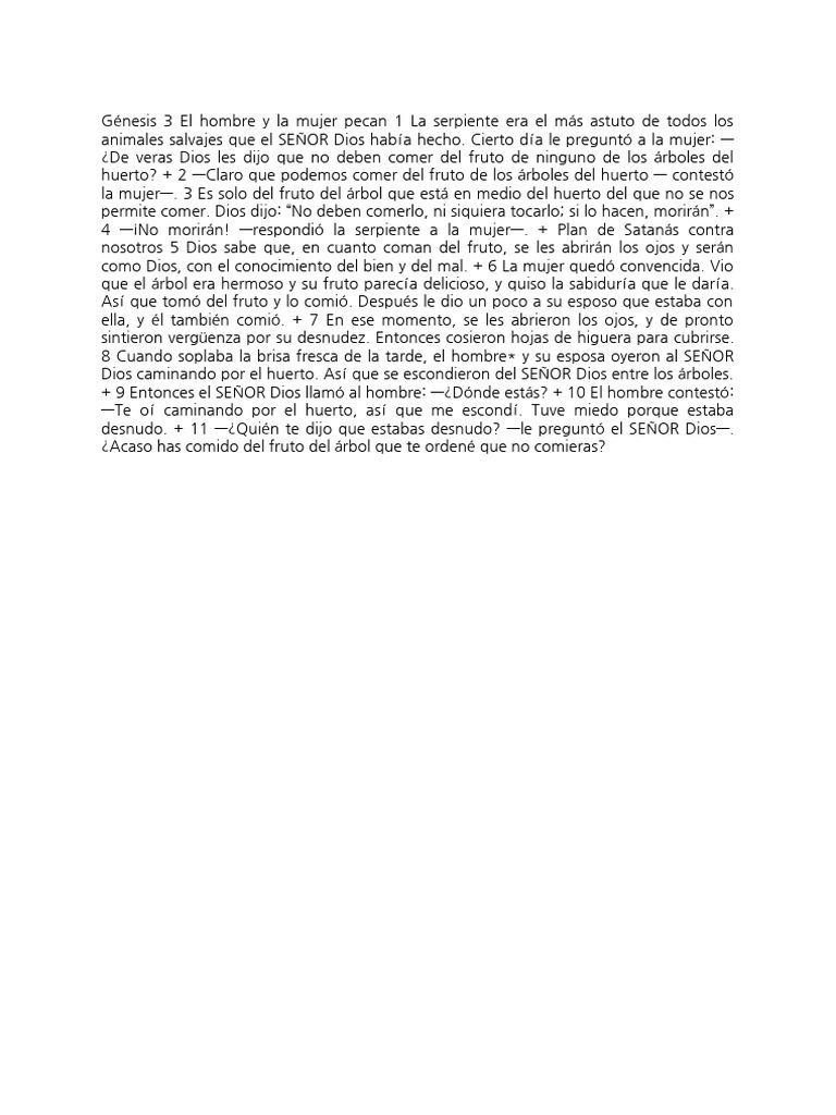 Génesis 3 1-11 | PDF