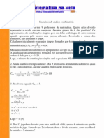 Análise combinatória - Exercícios