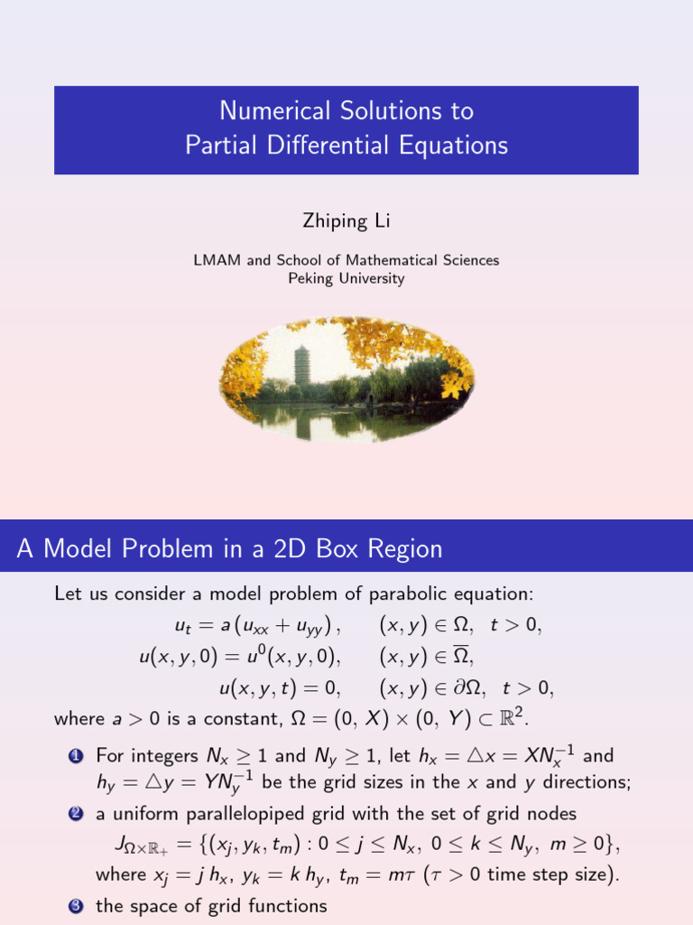 Numpde Lecture 6 c2 | PDF | Partial Differential Equation | Algorithms