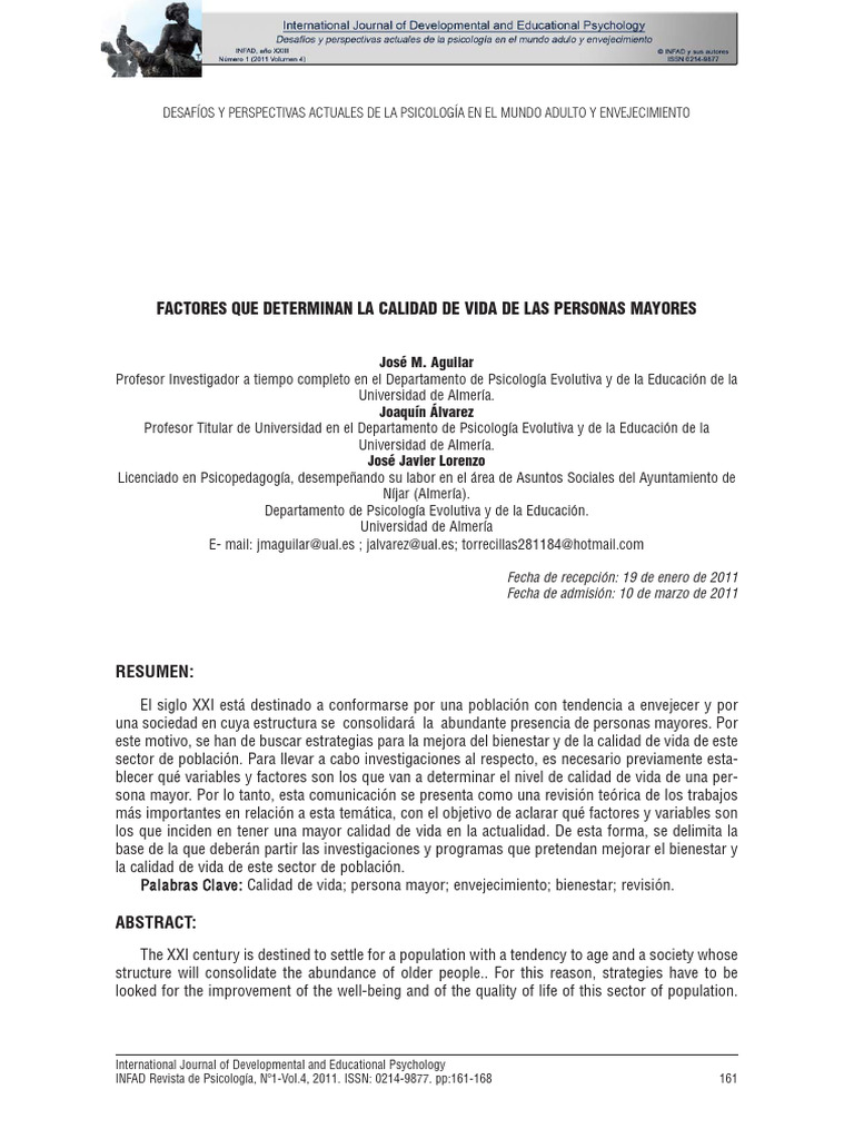 Calidad de Vida en Personas Mayores | PDF | Calidad de vida | Vida