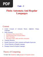 Finite Automata and Regular Languages