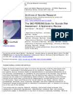 The SAD PERSONS Scale For Suicide Risk Assessment - A Systematic Review