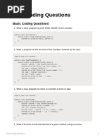 Java Coding Questions