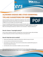 Dementia - Tips - Suggestions For Caregivers