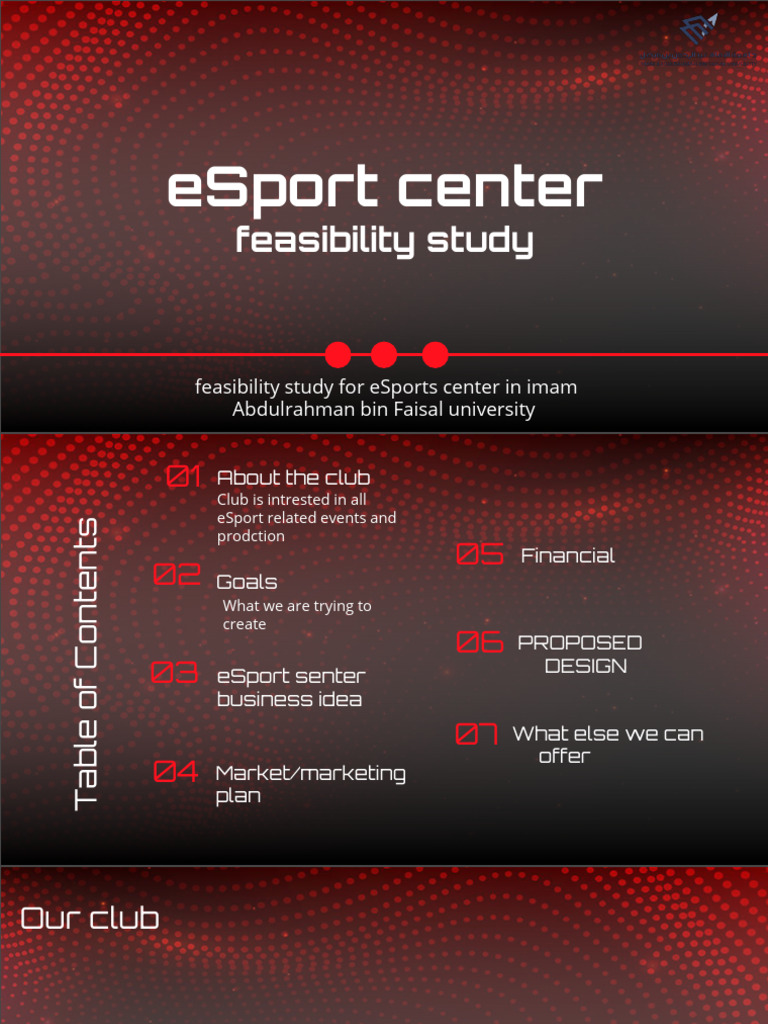 Esport Center Presentation Pdf Virtual Reality Computing