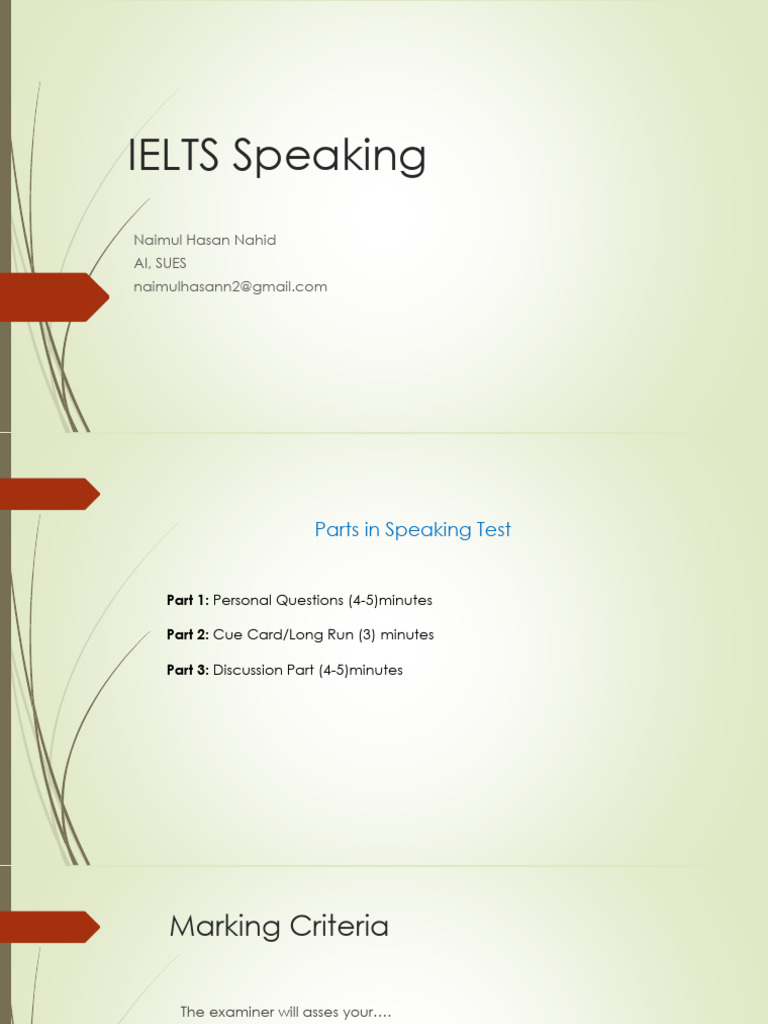 Ielts Speaking Pdf