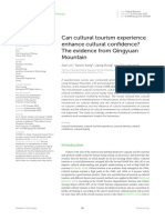 Can Cultural Tourism Experience Enhance Cultural Confidence The Evidence From Qingyuan Mountain