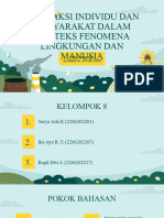 Interaksi Individu Dan Masyarakat Dalam Konteks Fenomena Lingkungan Dan Manusia