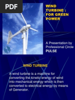 Wind Turbine - For Green Power