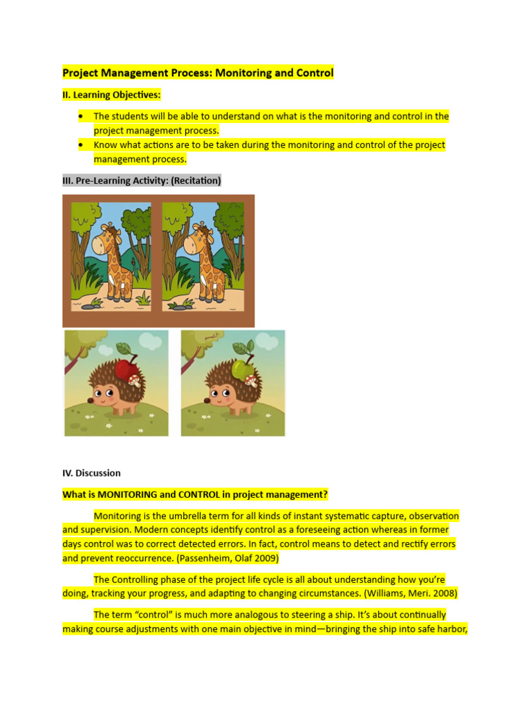 PROJECT MANAGEMENT COURSE PDF visual data 3